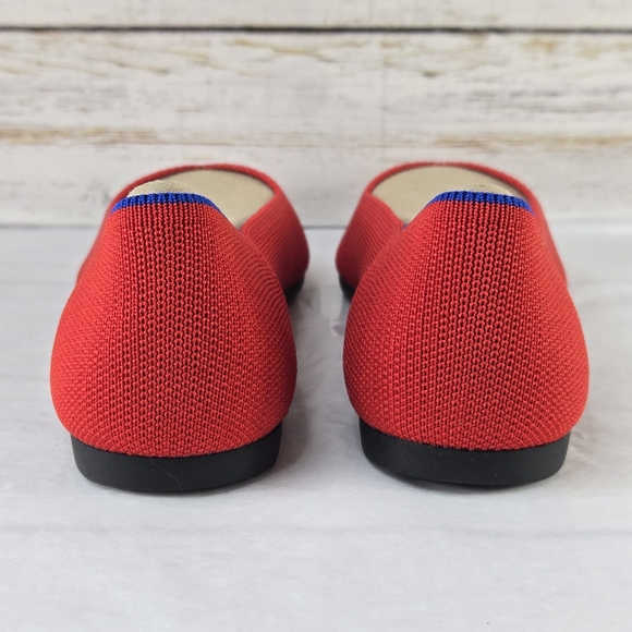 Rothy's Ballet Flats Pointed Toe Bright Red Women's Size 8 - Picture 4 of 14